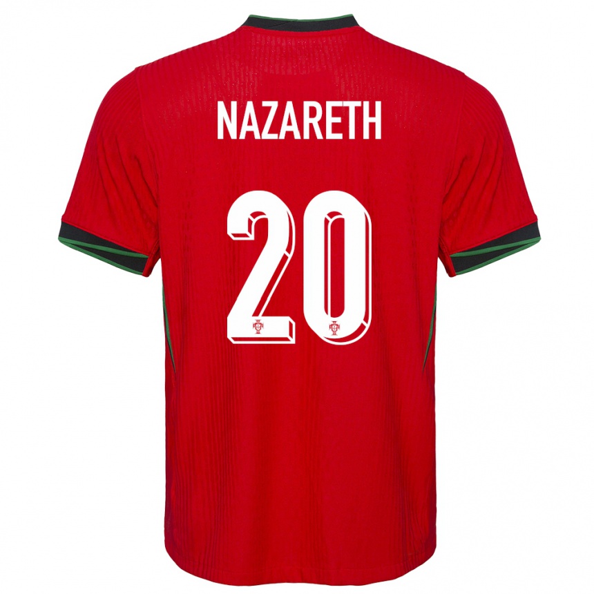 Niño Fútbol Camiseta Portugal Kika Nazareth #20 Rojo 1ª Equipación 24-26