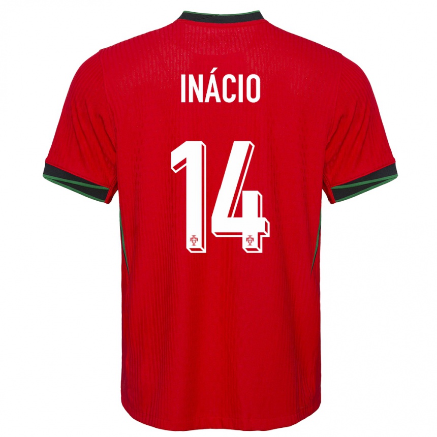 Niño Fútbol Camiseta Portugal Goncalo Inacio #14 Rojo 1ª Equipación 24-26