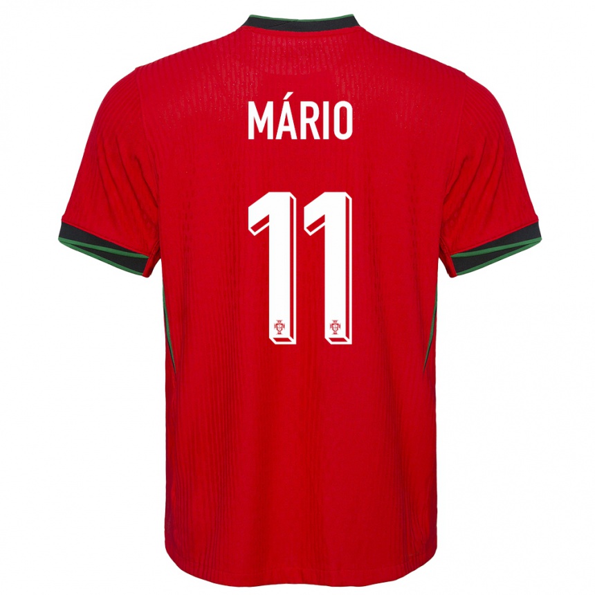 Niño Fútbol Camiseta Portugal Joao Mario #11 Rojo 1ª Equipación 24-26