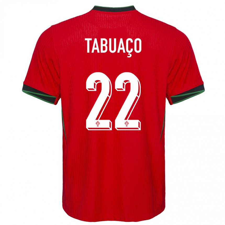 Niño Fútbol Camiseta Portugal Goncalo Tabuaco #22 Rojo 1ª Equipación 24-26