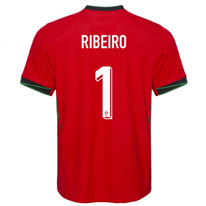 Niño Fútbol Camiseta Portugal Goncalo Ribeiro #1 Rojo 1ª Equipación 24-26