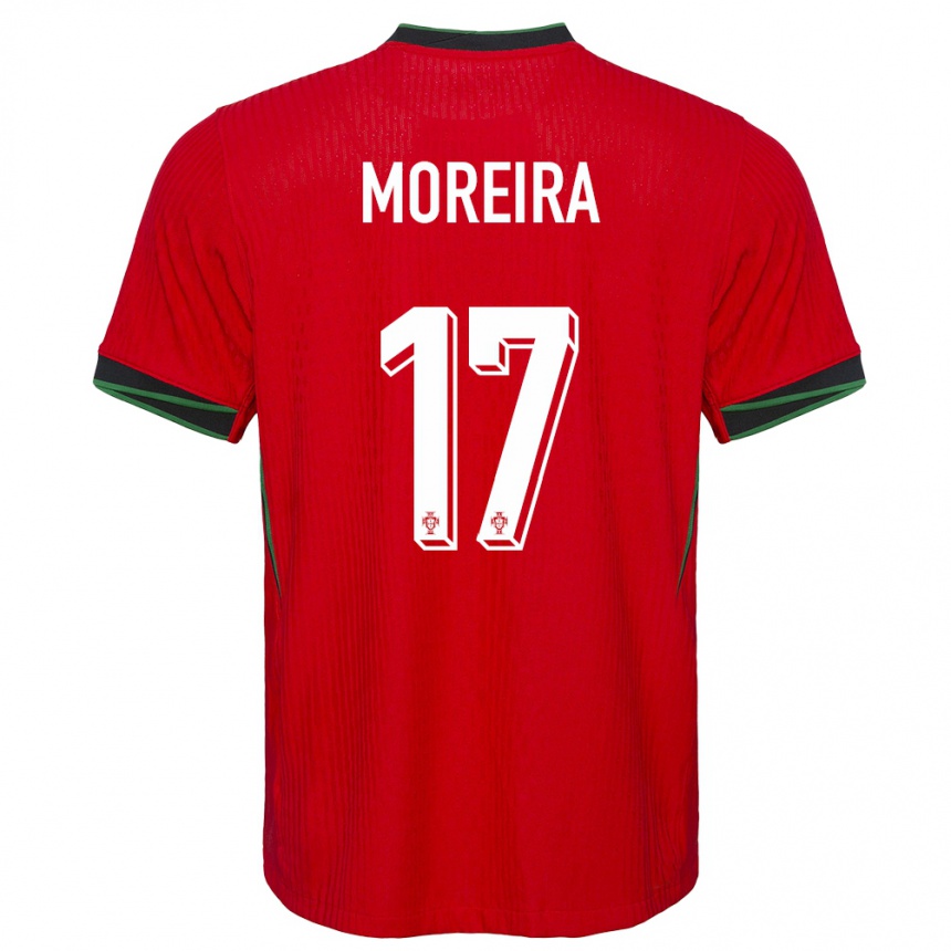 Niño Fútbol Camiseta Portugal Afonso Moreira #17 Rojo 1ª Equipación 24-26