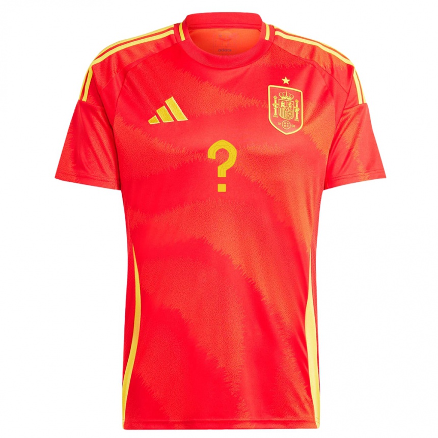 Niño Fútbol Camiseta España Su Nombre #0 Rojo 1ª Equipación 24-26