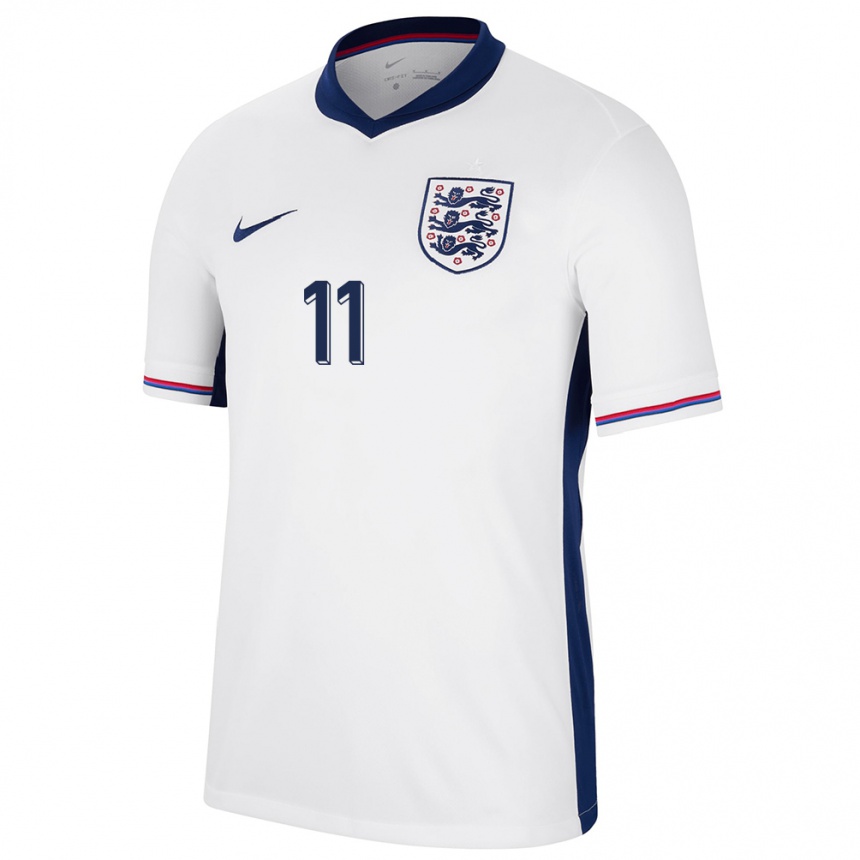 Niño Fútbol Camiseta Inglaterra Phil Foden #11 Blanco 1ª Equipación 24-26