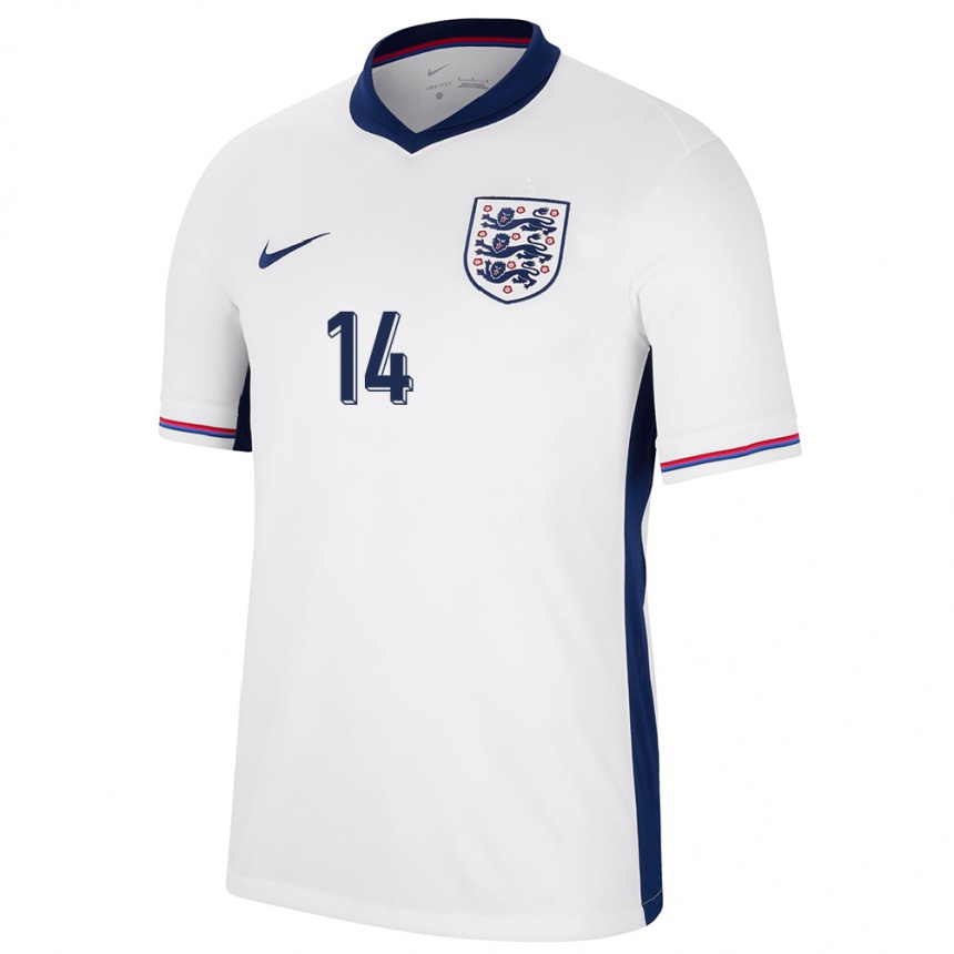 Niño Fútbol Camiseta Inglaterra Sam Mather #14 Blanco 1ª Equipación 24-26