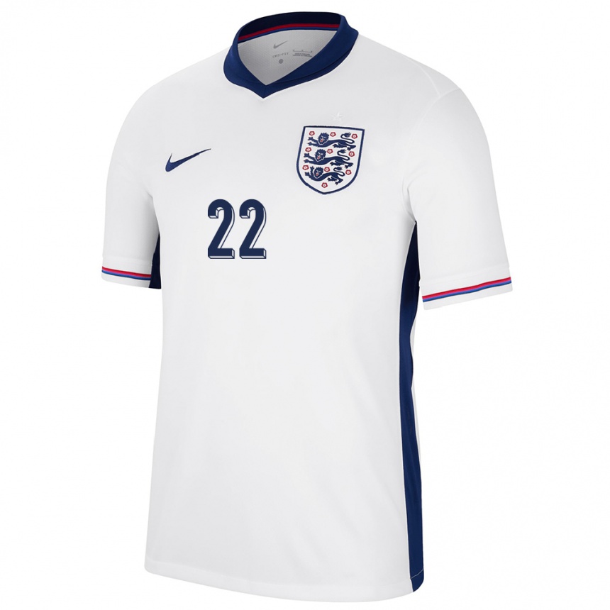 Niño Fútbol Camiseta Inglaterra James Trafford #22 Blanco 1ª Equipación 24-26