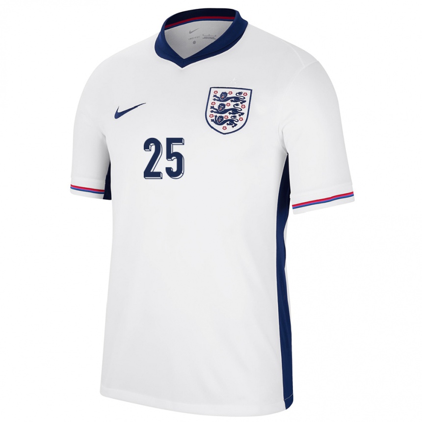 Niño Fútbol Camiseta Inglaterra Adam Wharton #25 Blanco 1ª Equipación 24-26