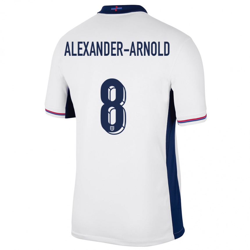 Niño Fútbol Camiseta Inglaterra Trent Alexander-Arnold #8 Blanco 1ª Equipación 24-26