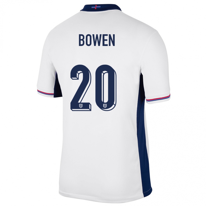 Niño Fútbol Camiseta Inglaterra Jarrod Bowen #20 Blanco 1ª Equipación 24-26