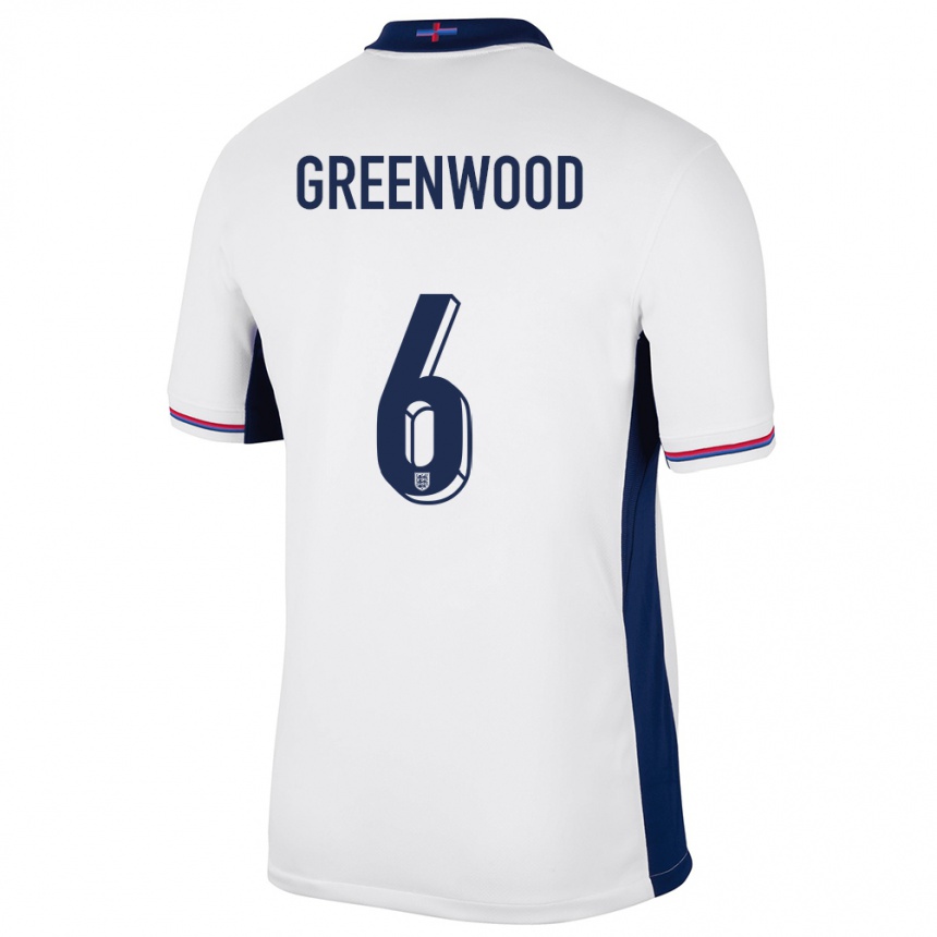 Niño Fútbol Camiseta Inglaterra Alex Greenwood #6 Blanco 1ª Equipación 24-26