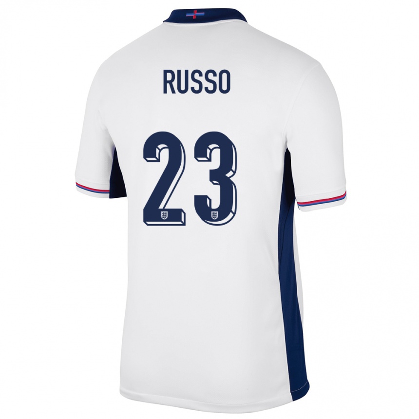 Niño Fútbol Camiseta Inglaterra Alessia Russo #23 Blanco 1ª Equipación 24-26