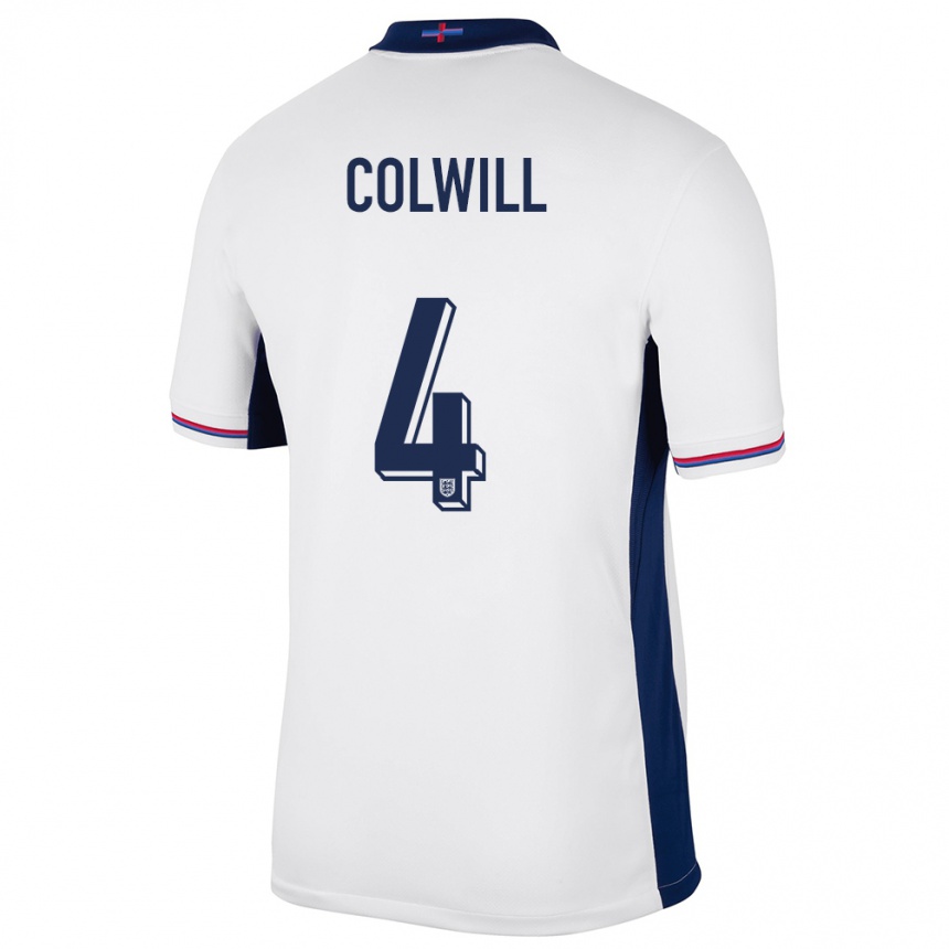 Niño Fútbol Camiseta Inglaterra Levi Colwill #4 Blanco 1ª Equipación 24-26