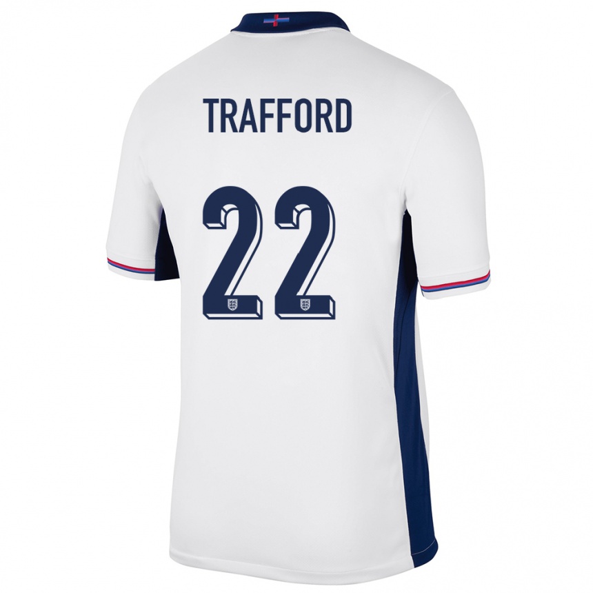 Niño Fútbol Camiseta Inglaterra James Trafford #22 Blanco 1ª Equipación 24-26