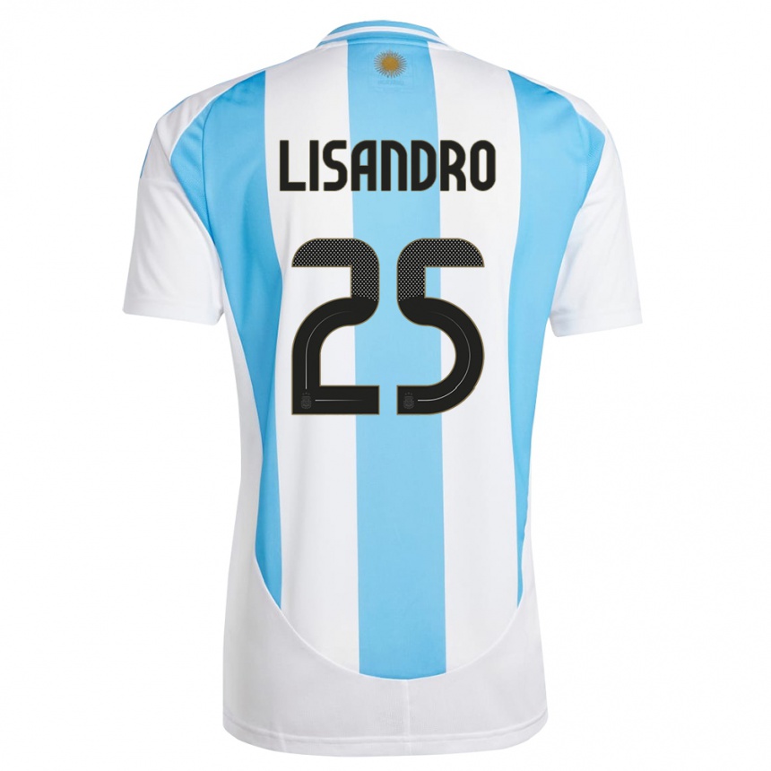 Niño Fútbol Camiseta Argentina Lisandro Martinez #25 Blanco Azul 1ª Equipación 24-26