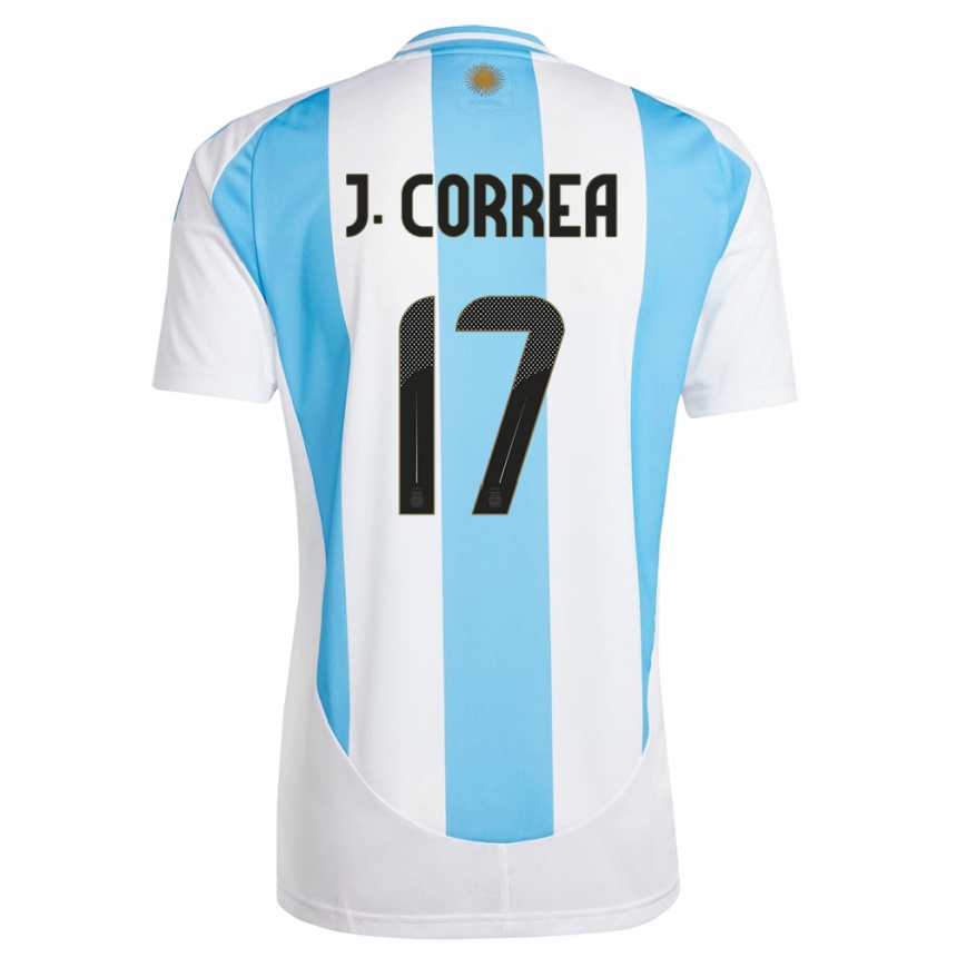 Niño Fútbol Camiseta Argentina Joaquin Correa #17 Blanco Azul 1ª Equipación 24-26