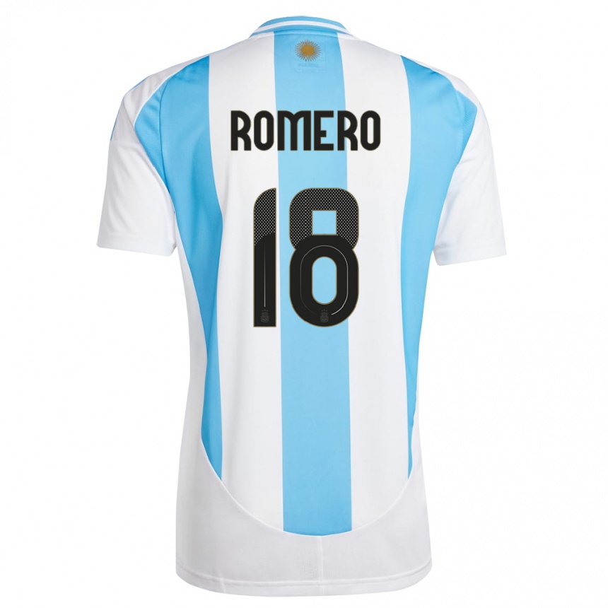 Niño Fútbol Camiseta Argentina Luka Romero #18 Blanco Azul 1ª Equipación 24-26