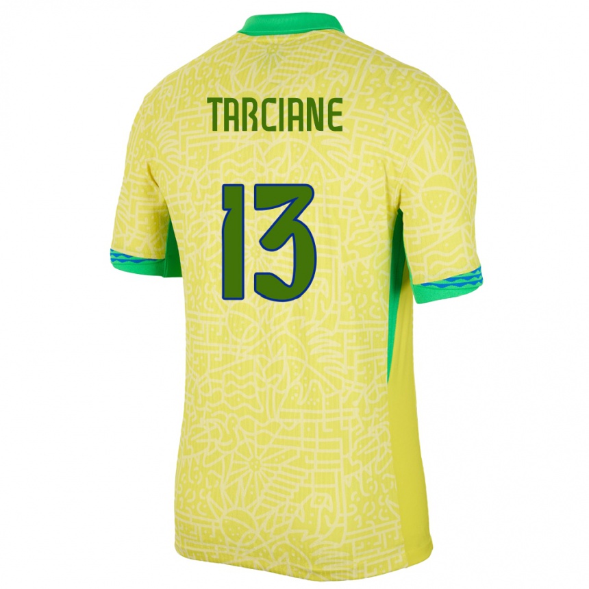 Niño Fútbol Camiseta Brasil Tarciane #13 Amarillo 1ª Equipación 24-26