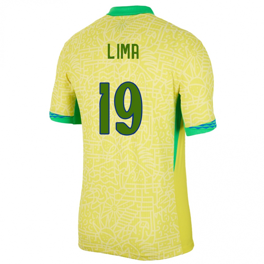 Niño Fútbol Camiseta Brasil Felipe Lima #19 Amarillo 1ª Equipación 24-26