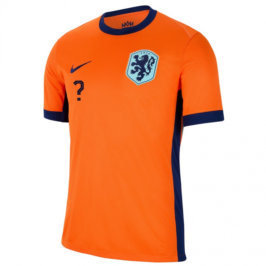 Niño Fútbol Camiseta Países Bajos Su Nombre #0 Naranja 1ª Equipación 24-26