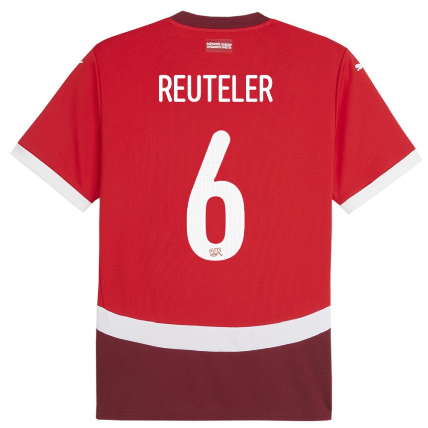 Niño Fútbol Camiseta Suiza Geraldine Reuteler #6 Rojo 1ª Equipación 24-26