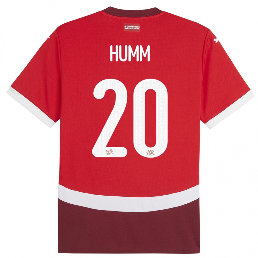 Niño Fútbol Camiseta Suiza Fabienne Humm #20 Rojo 1ª Equipación 24-26