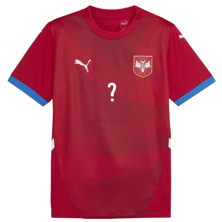 Niño Fútbol Camiseta Serbia Su Nombre #0 Rojo 1ª Equipación 24-26