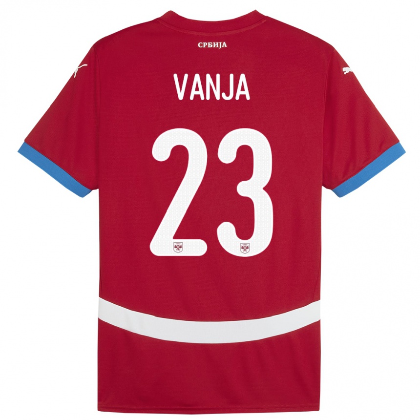 Niño Fútbol Camiseta Serbia Vanja Milinkovic-Savic #23 Rojo 1ª Equipación 24-26
