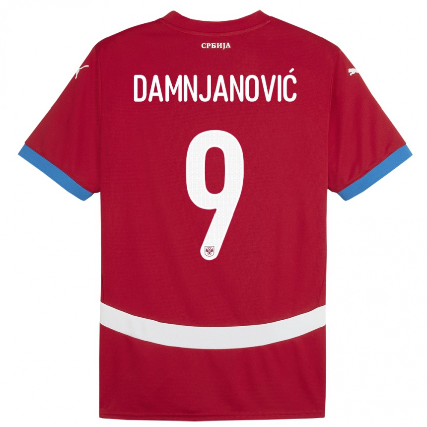 Niño Fútbol Camiseta Serbia Jovana Damnjanovic #9 Rojo 1ª Equipación 24-26