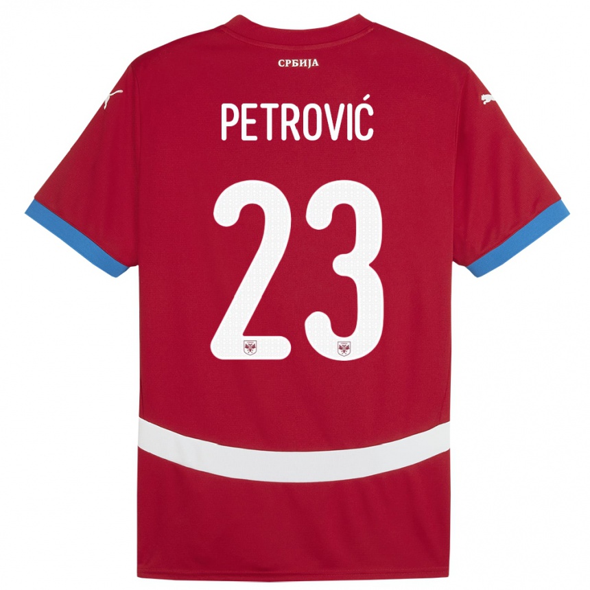 Niño Fútbol Camiseta Serbia Jovana Petrovic #23 Rojo 1ª Equipación 24-26