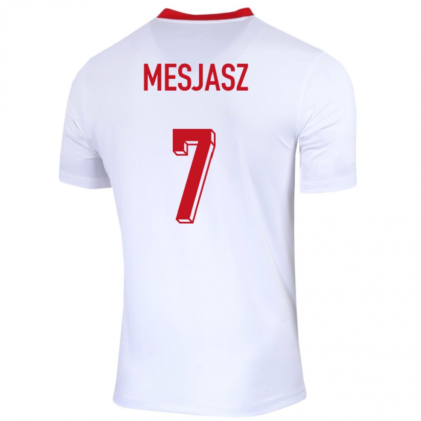 Niño Fútbol Camiseta Polonia Malgorzata Mesjasz #7 Blanco 1ª Equipación 24-26