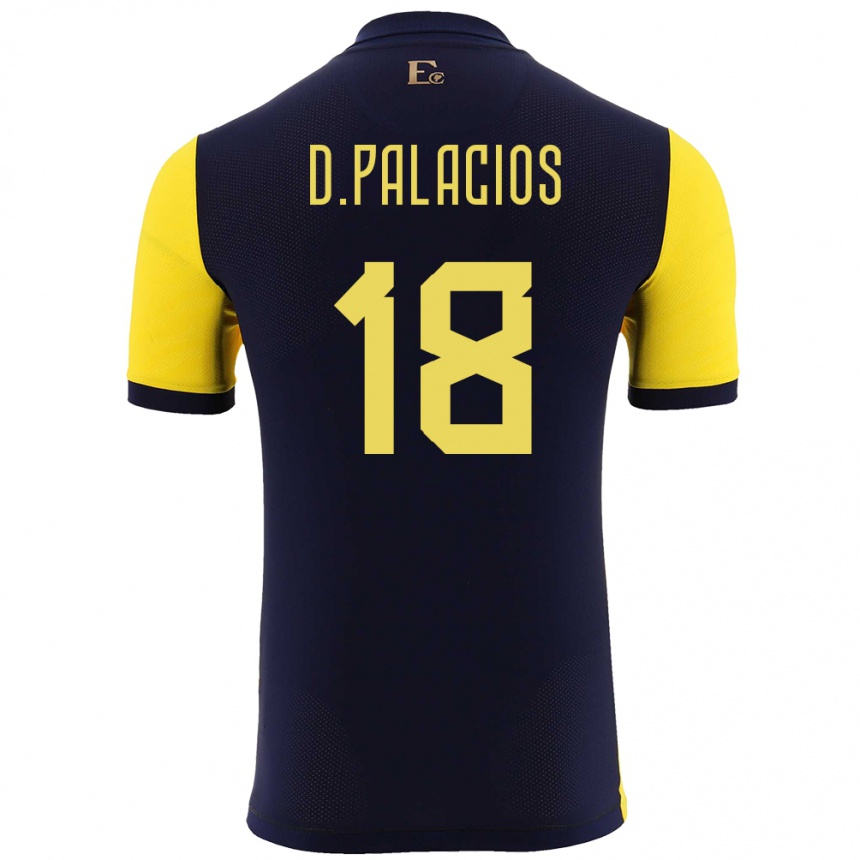 Niño Fútbol Camiseta Ecuador Diego Palacios #18 Amarillo 1ª Equipación 24-26