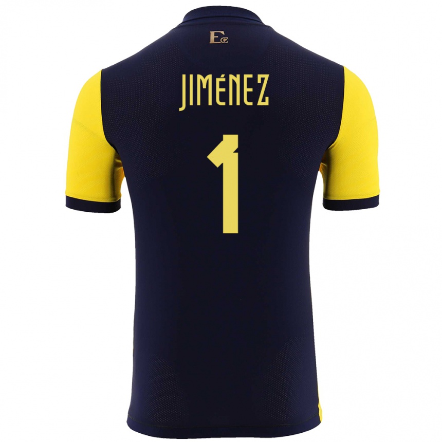 Niño Fútbol Camiseta Ecuador Tony Jimenez #1 Amarillo 1ª Equipación 24-26