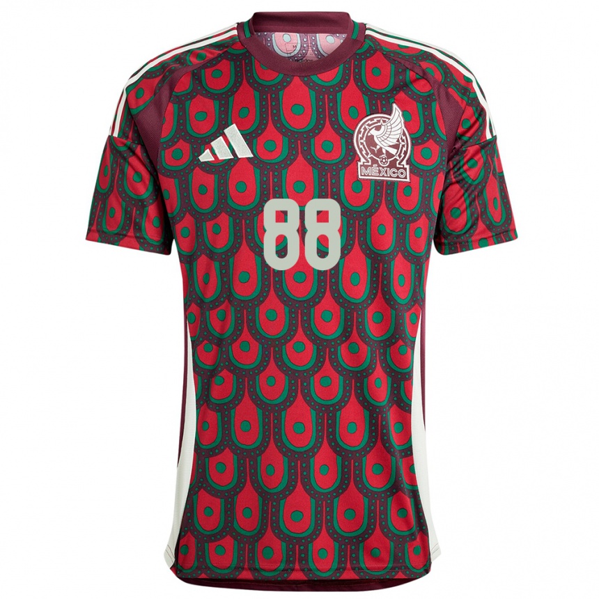 Niño Fútbol Camiseta México Maricarmen Reyes #88 Granate 1ª Equipación 24-26