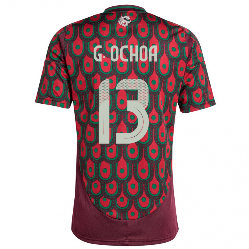 Niño Fútbol Camiseta México Guillermo Ochoa #13 Granate 1ª Equipación 24-26