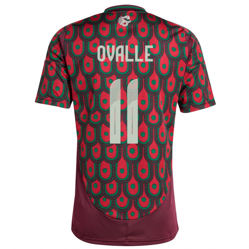 Niño Fútbol Camiseta México Lizbeth Ovalle #11 Granate 1ª Equipación 24-26