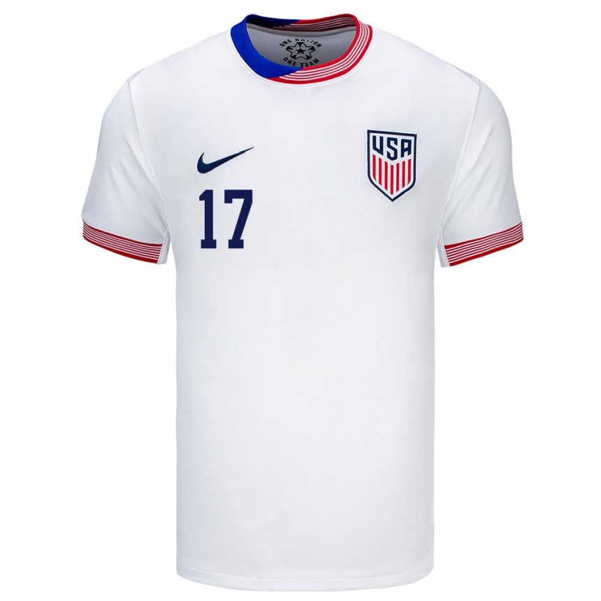 Niño Fútbol Camiseta Estados Unidos Malik Tillman #17 Blanco 1ª Equipación 24-26