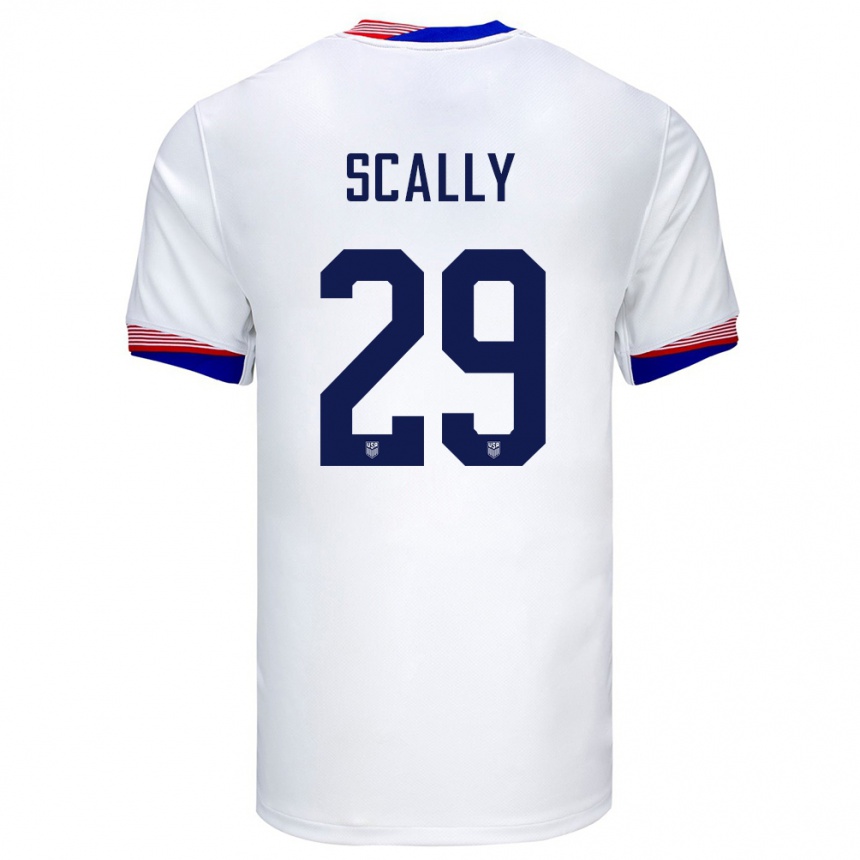 Niño Fútbol Camiseta Estados Unidos Joseph Scally #29 Blanco 1ª Equipación 24-26