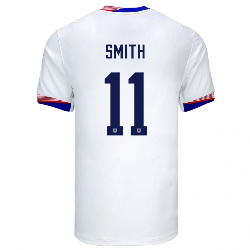 Niño Fútbol Camiseta Estados Unidos Sophia Smith #11 Blanco 1ª Equipación 24-26