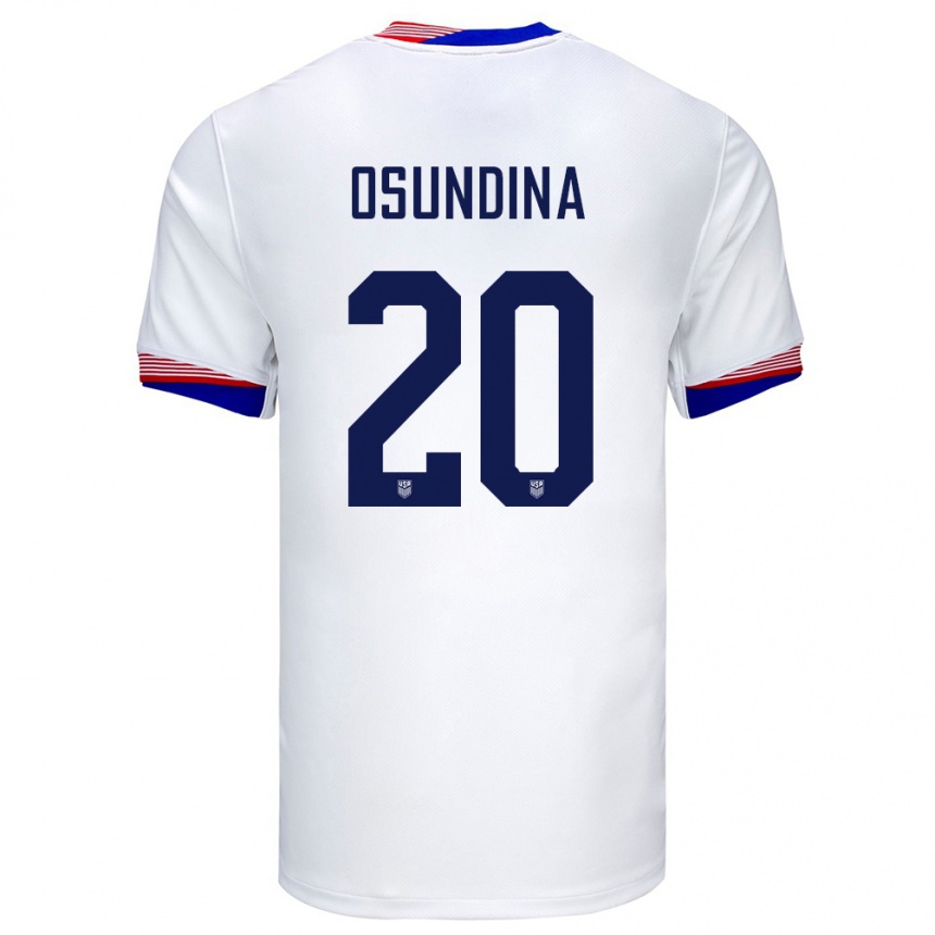 Niño Fútbol Camiseta Estados Unidos Korede Osundina #20 Blanco 1ª Equipación 24-26