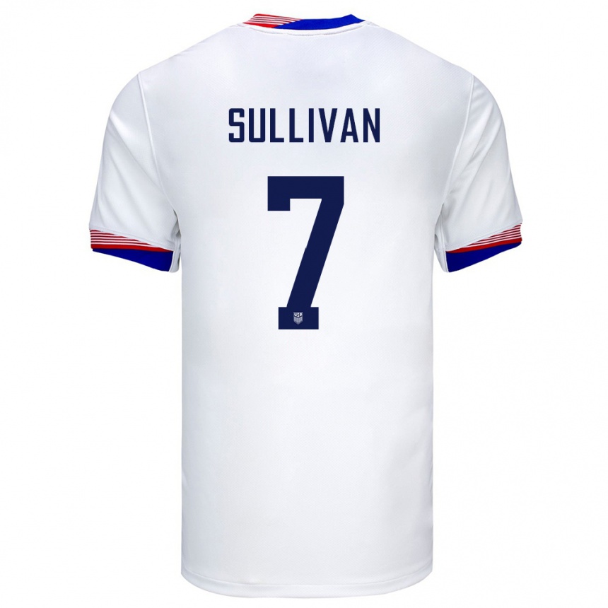 Niño Fútbol Camiseta Estados Unidos Quinn Sullivan #7 Blanco 1ª Equipación 24-26