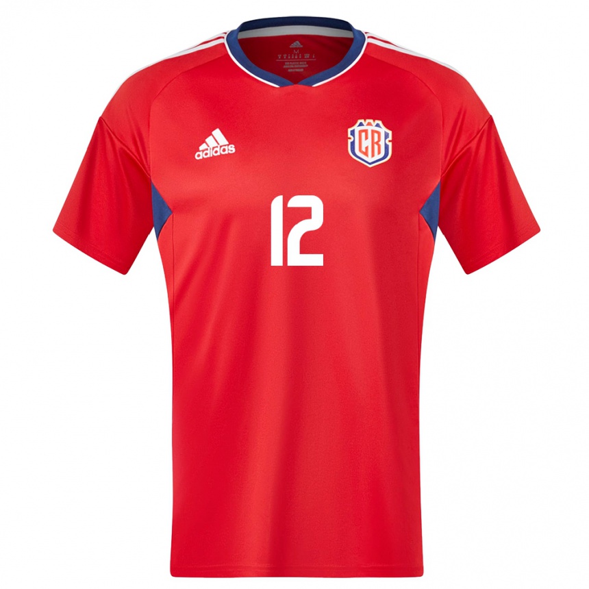 Niño Fútbol Camiseta Costa Rica Shawn Johnson #12 Rojo 1ª Equipación 24-26