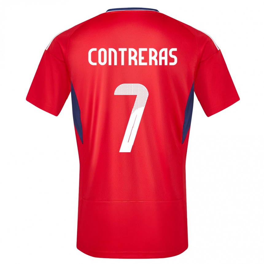 Niño Fútbol Camiseta Costa Rica Anthony Contreras #7 Rojo 1ª Equipación 24-26