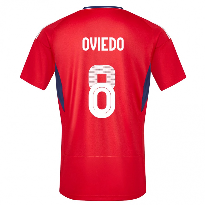 Niño Fútbol Camiseta Costa Rica Bryan Oviedo #8 Rojo 1ª Equipación 24-26