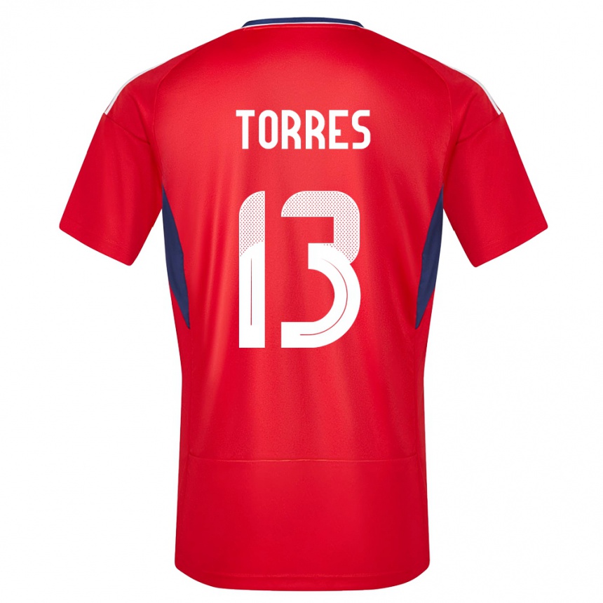 Niño Fútbol Camiseta Costa Rica Gerson Torres #13 Rojo 1ª Equipación 24-26