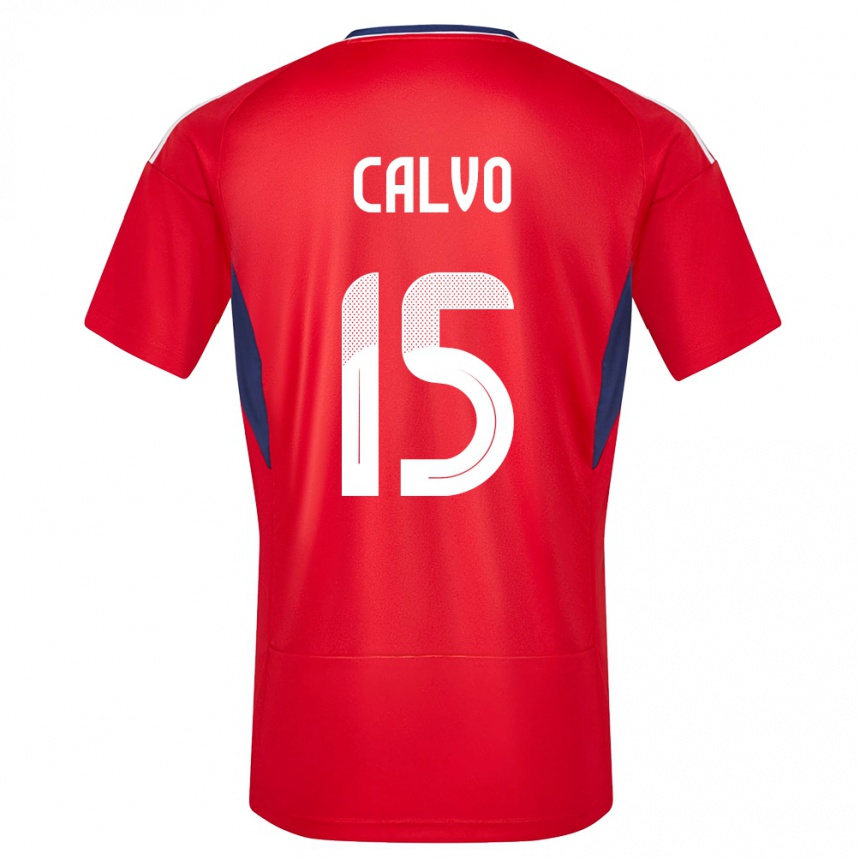 Niño Fútbol Camiseta Costa Rica Francisco Calvo #15 Rojo 1ª Equipación 24-26