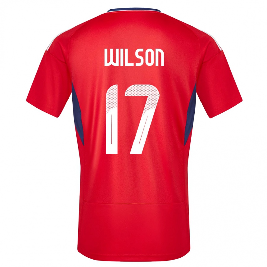 Niño Fútbol Camiseta Costa Rica Roan Wilson #17 Rojo 1ª Equipación 24-26