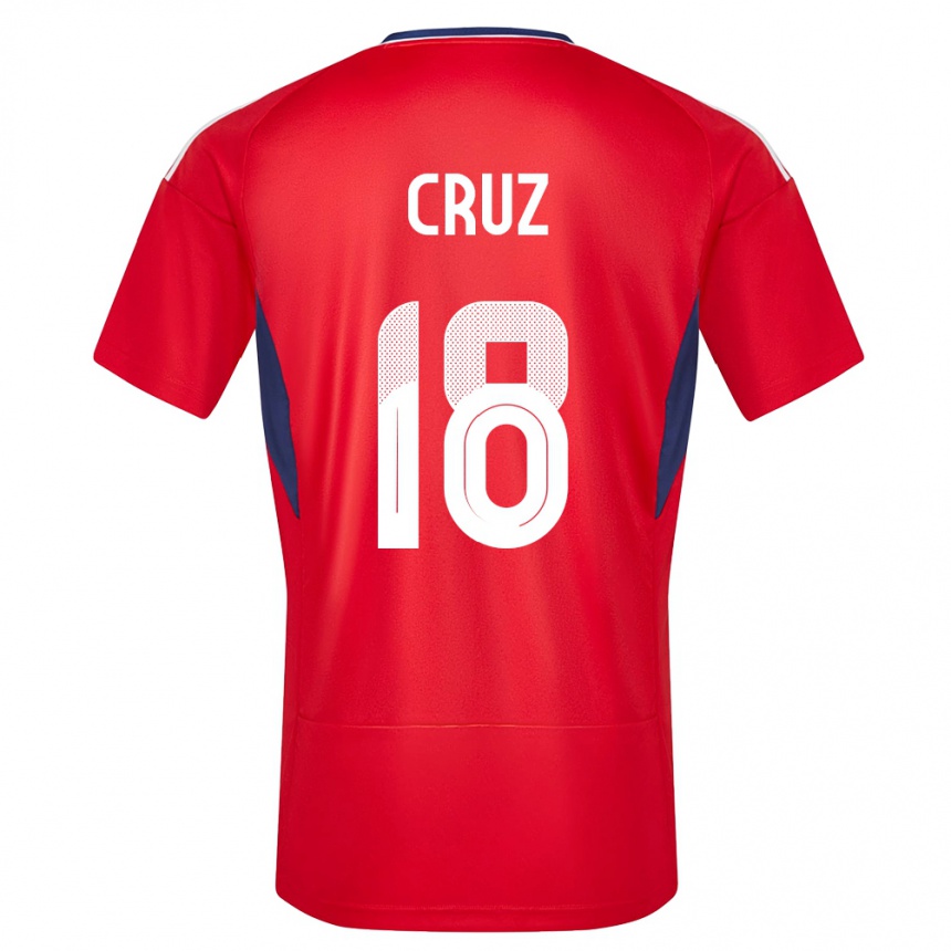 Niño Fútbol Camiseta Costa Rica Aaron Cruz #18 Rojo 1ª Equipación 24-26