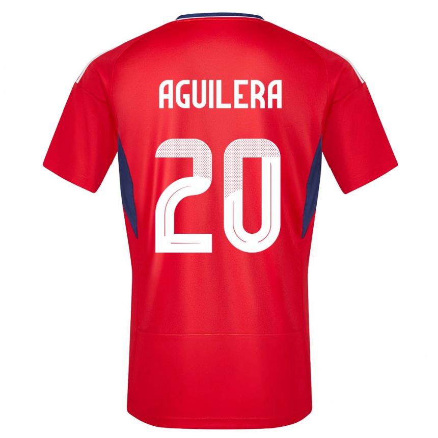 Niño Fútbol Camiseta Costa Rica Brandon Aguilera #20 Rojo 1ª Equipación 24-26