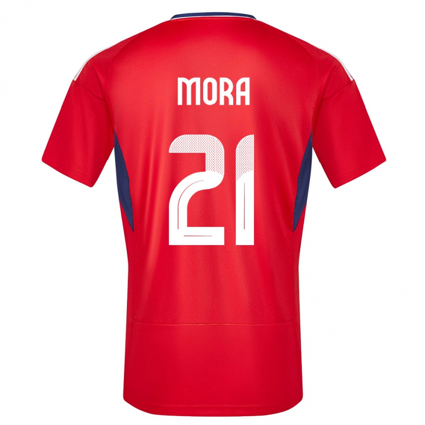 Niño Fútbol Camiseta Costa Rica Carlos Mora #21 Rojo 1ª Equipación 24-26