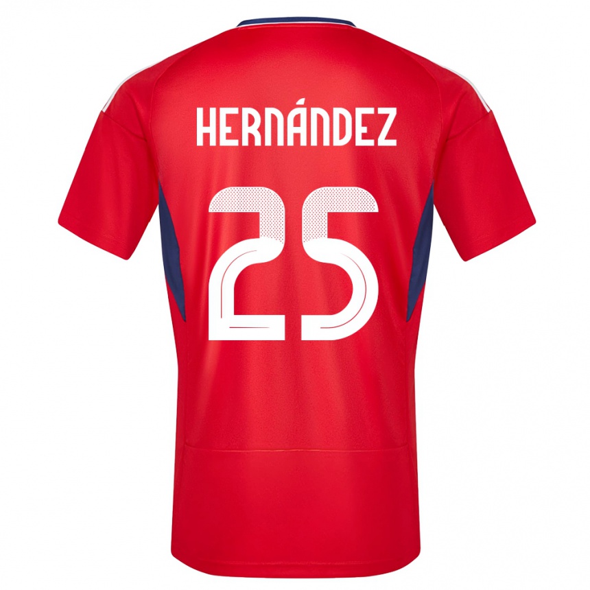 Niño Fútbol Camiseta Costa Rica Anthony Hernandez #25 Rojo 1ª Equipación 24-26